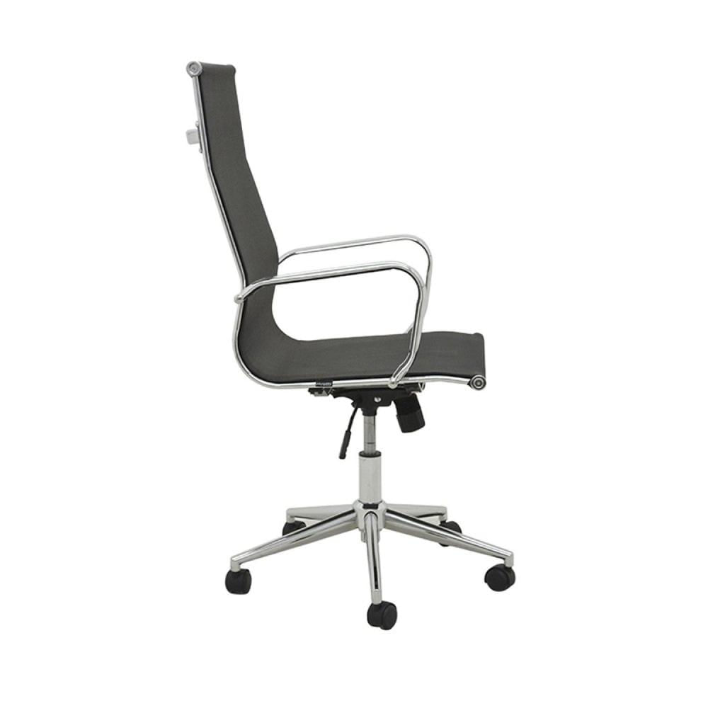 Kit 4 Cadeiras de Escritório Presidente Giratória Office Sevilha Tela Rivatti Preto