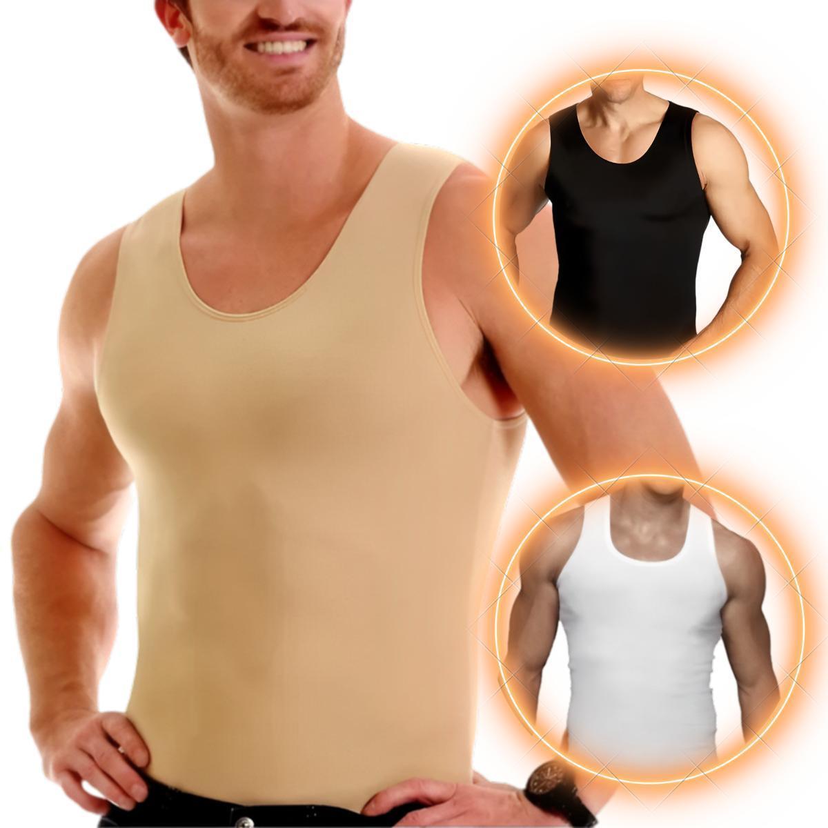Miniatura Cinta Regata Modeladora Camiseta Masculina Bege Tamanho Pp
