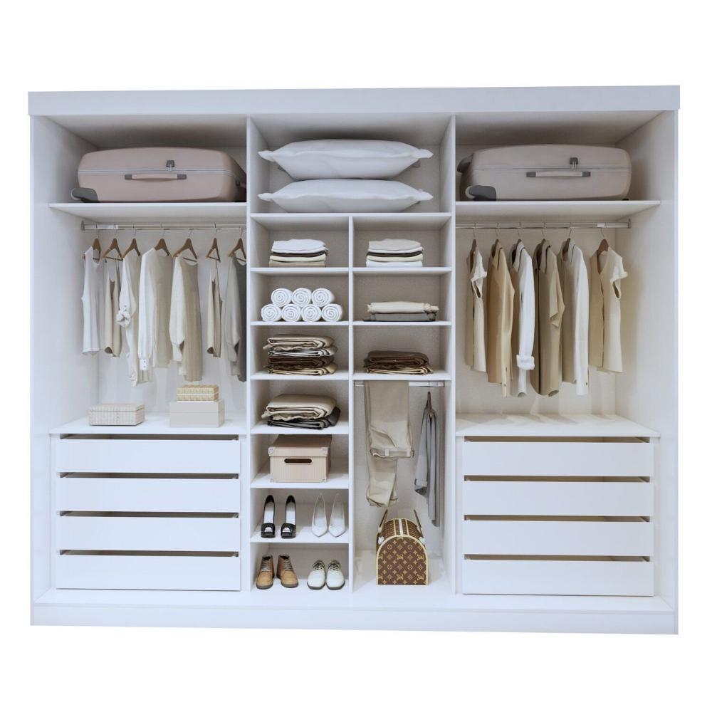 Guarda-roupa 6 Portas 100% Mdf Versatil Branco