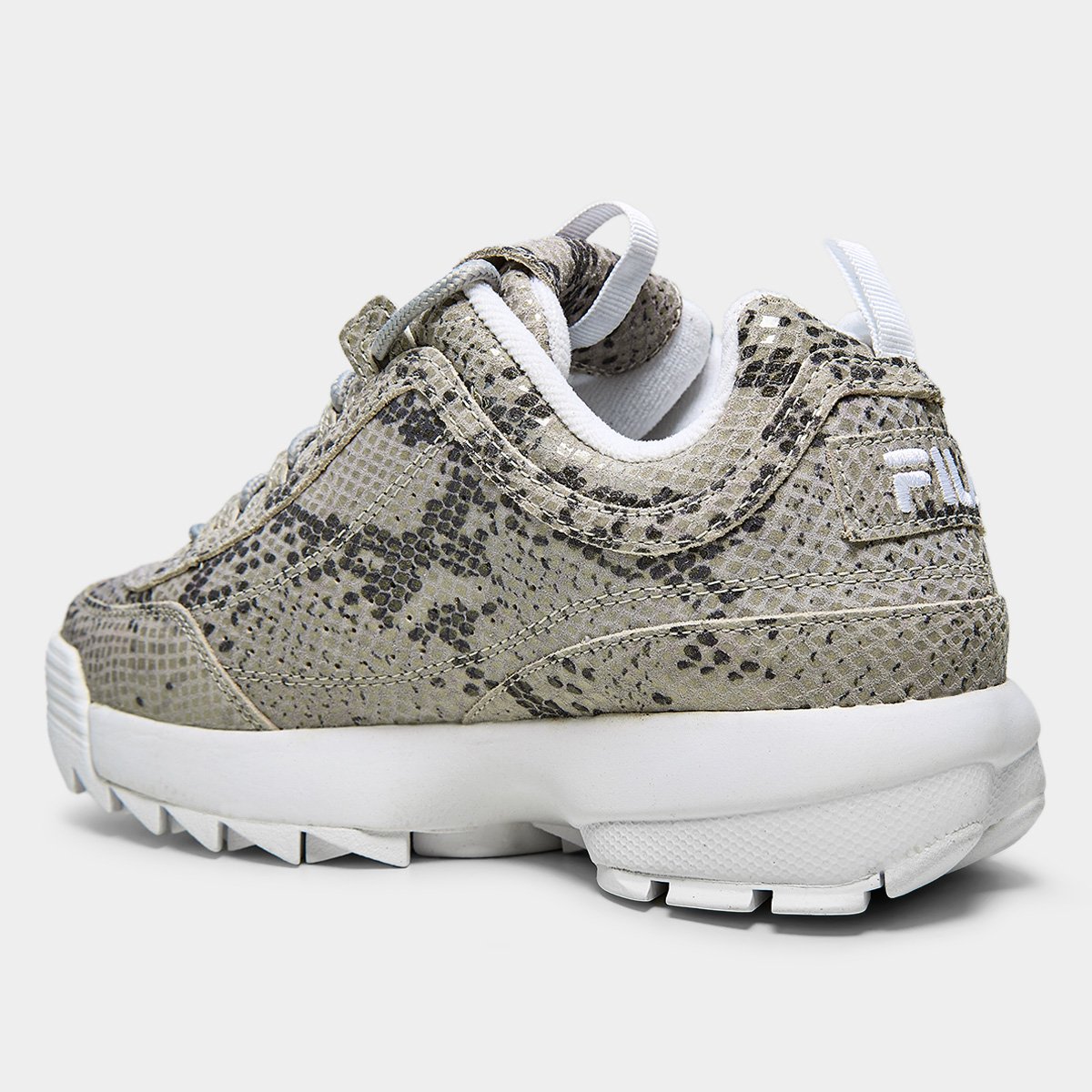 Miniatura Tênis Fila Disruptor II Snake Feminino Branco+Marinho - 34