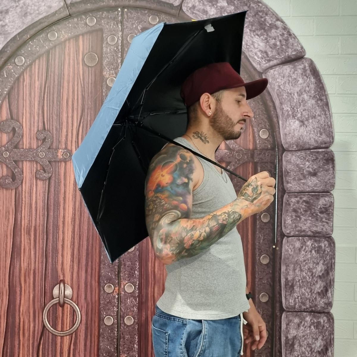 Guarda Chuva Mini De Bolso Anti-Uv 2Em1 Case Sombrinha