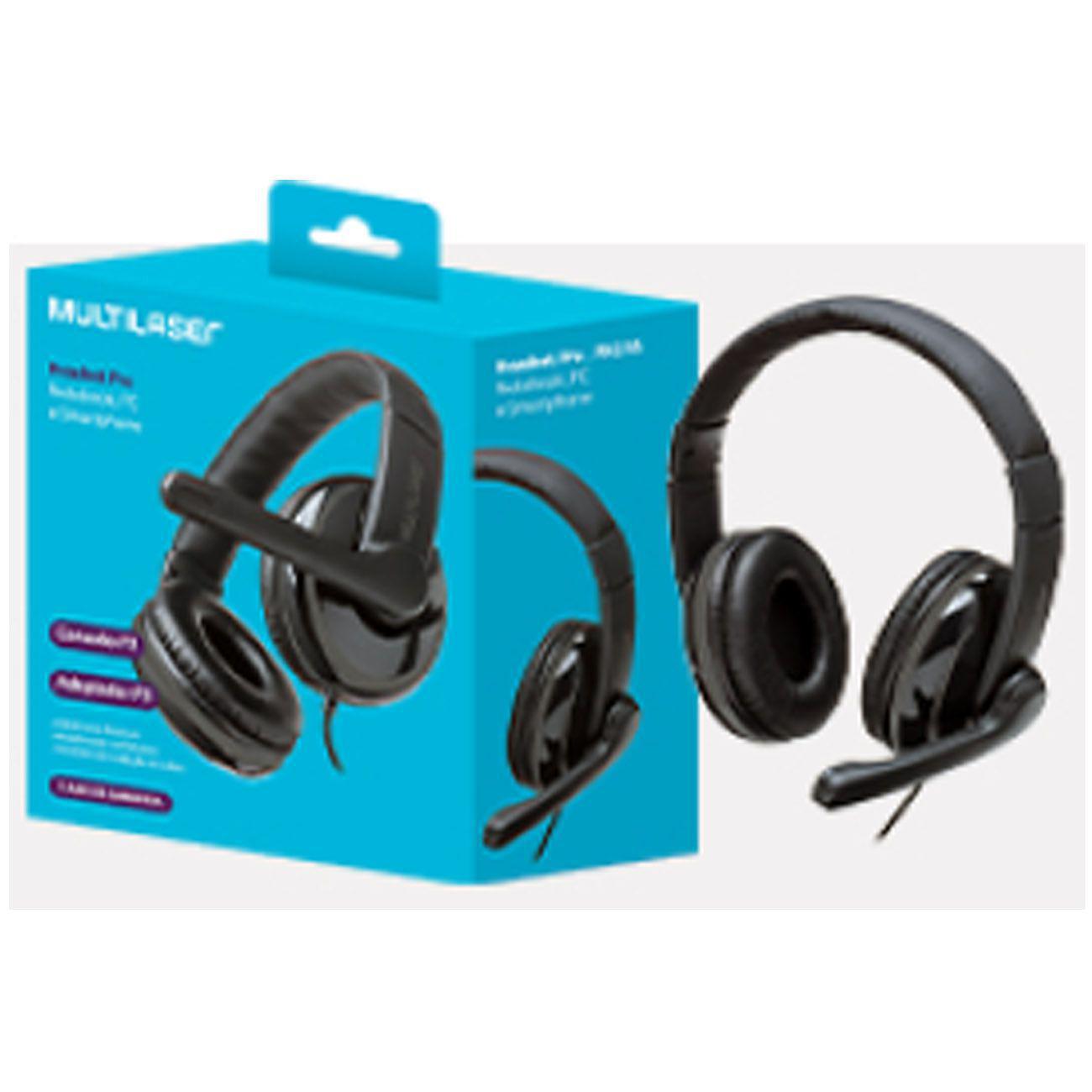 Fone Ouvido Headset Pro P2 Microfone Anti Ruidos Pto Ph316
