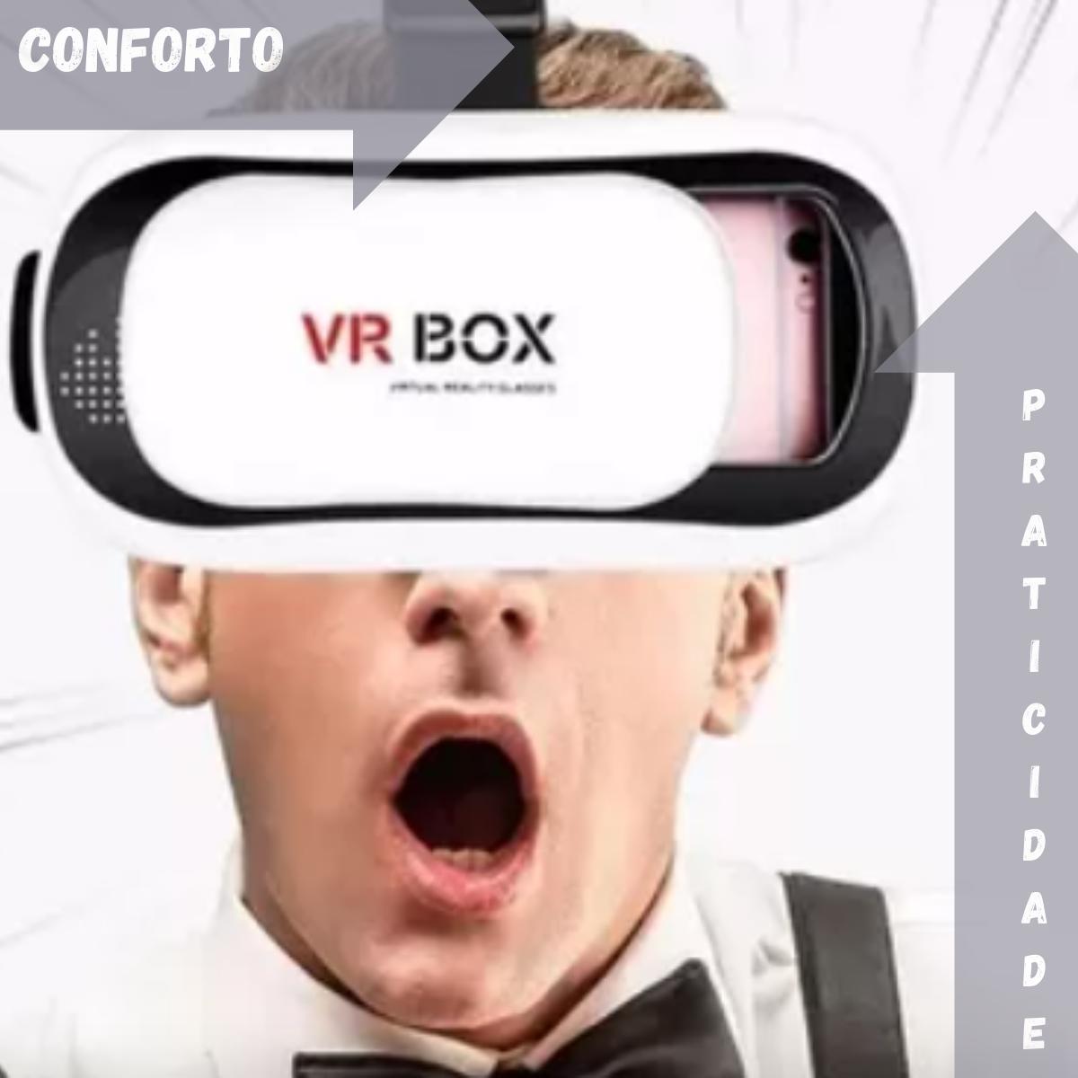 Miniatura Óculos Metaverso Vr Box Realidade Virtual Controle Bluetooth