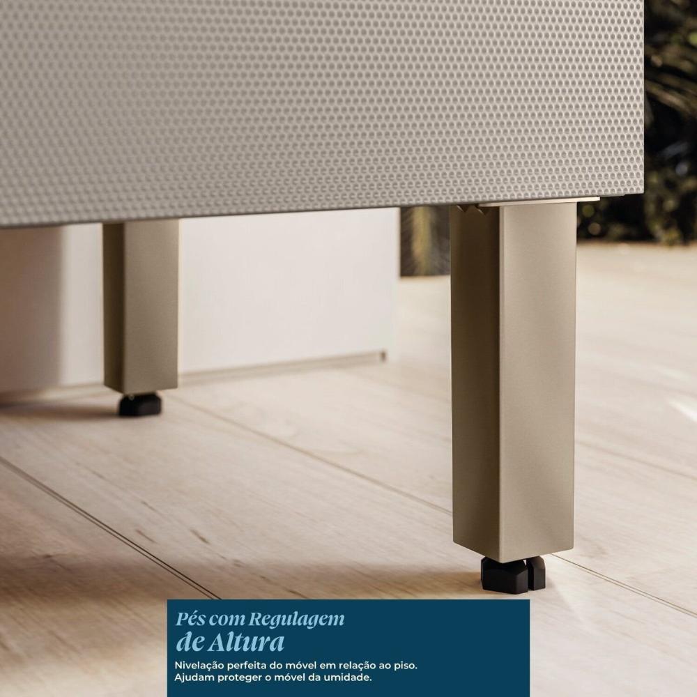 Balcão Mdf 1 Porta e 1 Gaveta 80cm com Tampo Proença Nogueira/Nude Prime