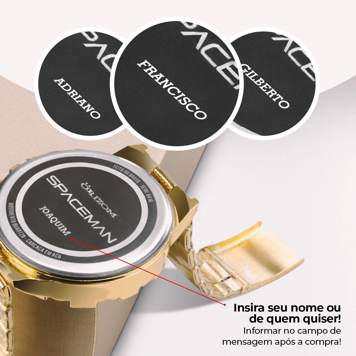 Miniatura Relógio Masculino Personalizado Banhado Aço Inox + Caixa