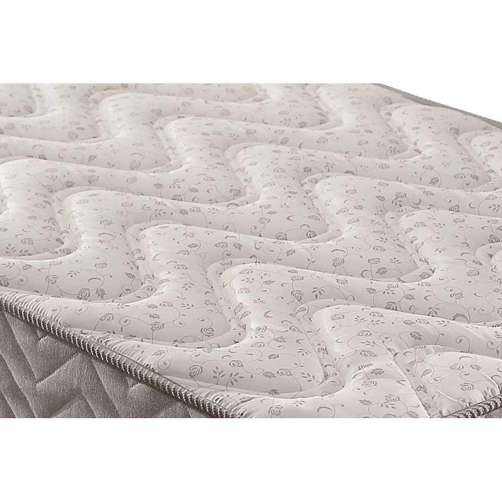 Miniatura Cama Box Baú Queen: Colchão Espuma Paropas D45 Pasquale + Base Crc Suede Gray(158X198)