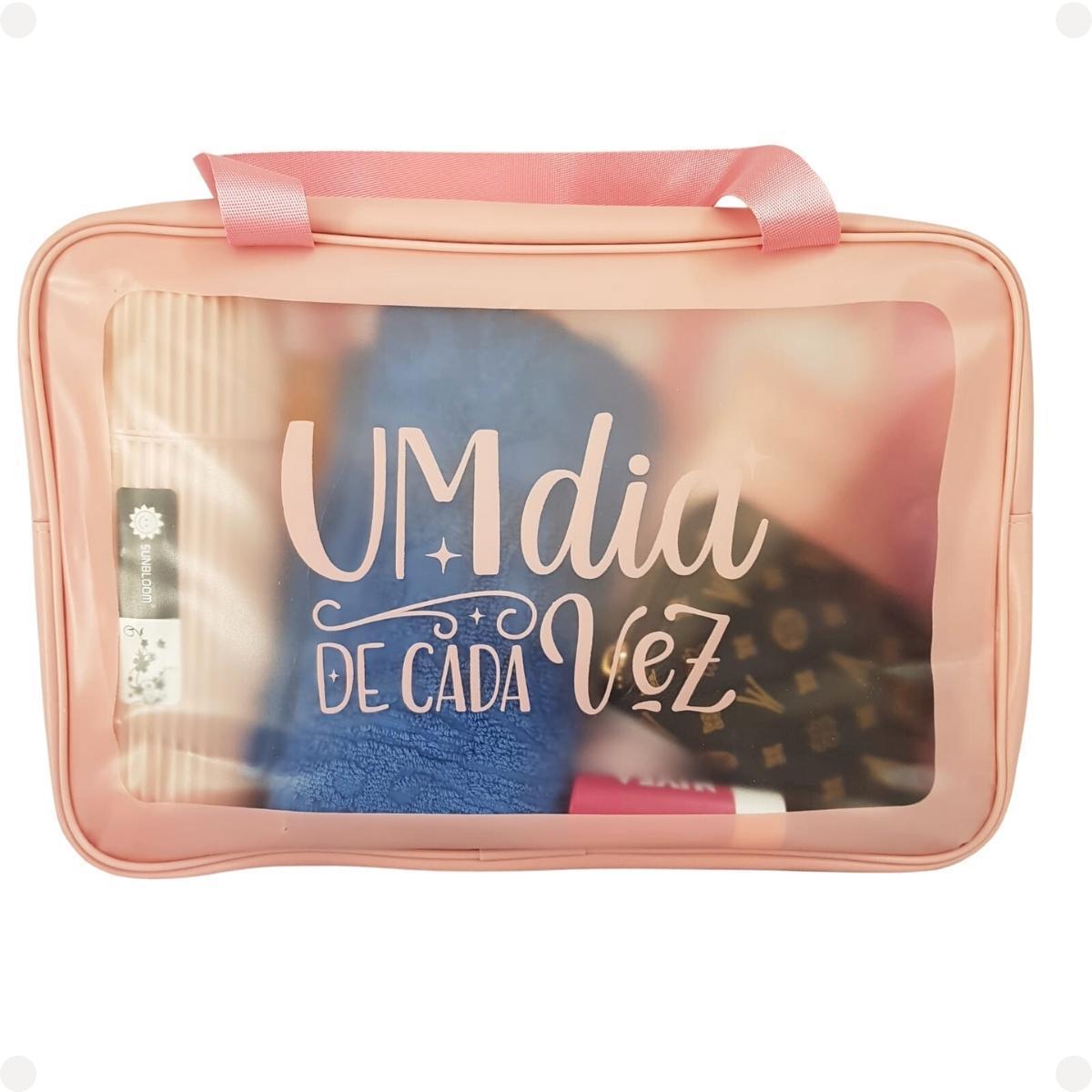 Miniatura Bolsinha De Mão Com Alça Moderna Rosa Básica Com Zíper