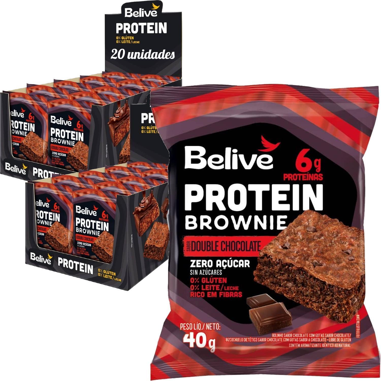Miniatura Kit 20Und Protein Brownie Double Chocolate Zero Belive 40G