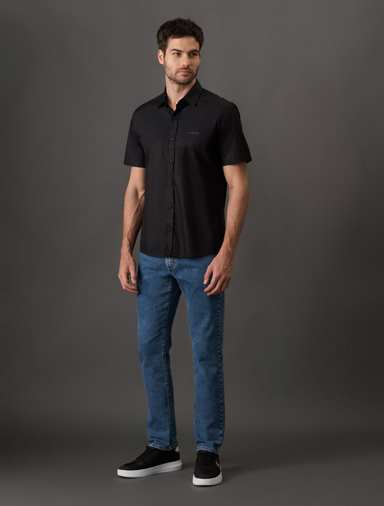 Miniatura Camisa Masculina Logo No Peito Calvin Klein Jeans - Preto Camisa Masculina Logo No Peito Calvin Klein Jeans Preto g