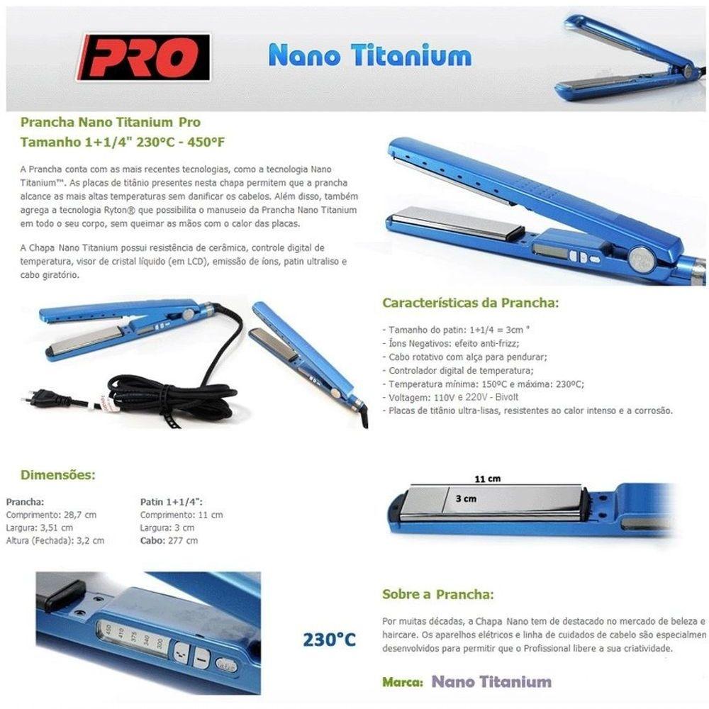 Prancha Chapinha Profissional Titânio Dia Das Mães Nº85 Bivolt
