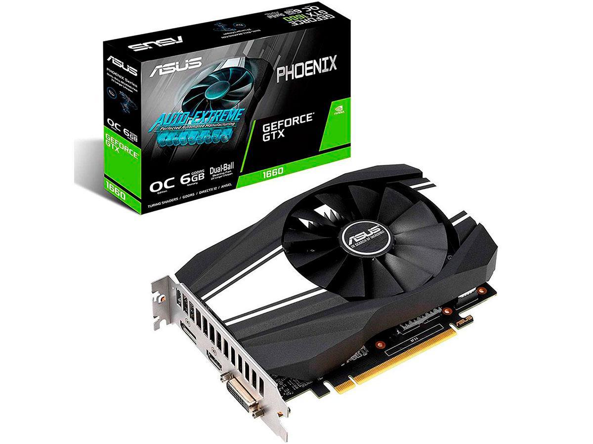 Miniatura Placa De Vídeo 6Gb Asus Geforce Gtx1660 Phoenix Oc