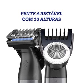 Miniatura Aparador de Pelos Philco PAP02 USB Cinza/Azul - Bivolt