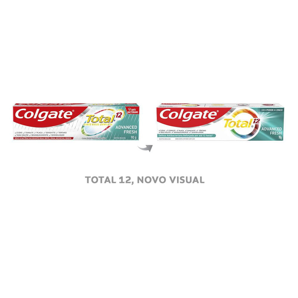 Miniatura Creme Dental Colgate Total 12 Advanced Fresh Gel 90g