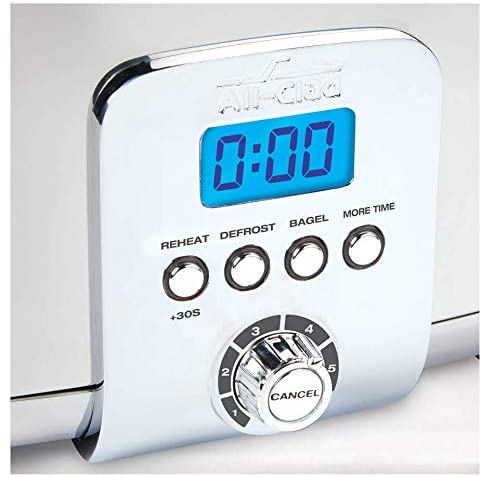 Miniatura Torradeira Elétrica AllClad Aço Inoxidável 2 Fatias 6 Níveis Sombra Prata 110V