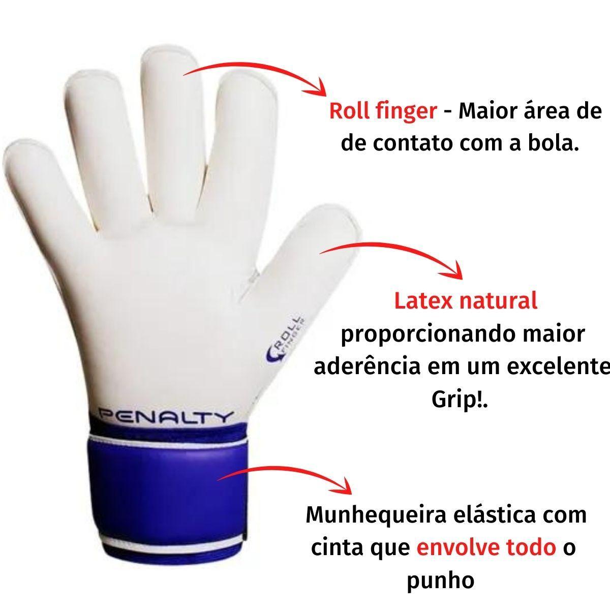 Miniatura Luva Goleiro Campo Penalty Delta Rollfinger - Azul - 8