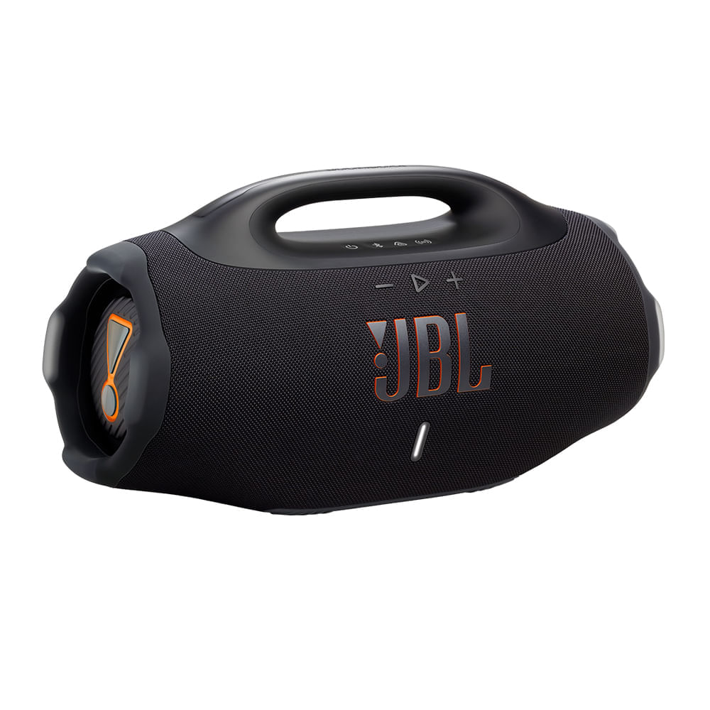 Miniatura Caixa de Som Bluetooth JBL Boombox 4 Preta Até 34h de Reprodução, IP68 À prova d’Água e Resistente a Poeira, 210W Bivolt