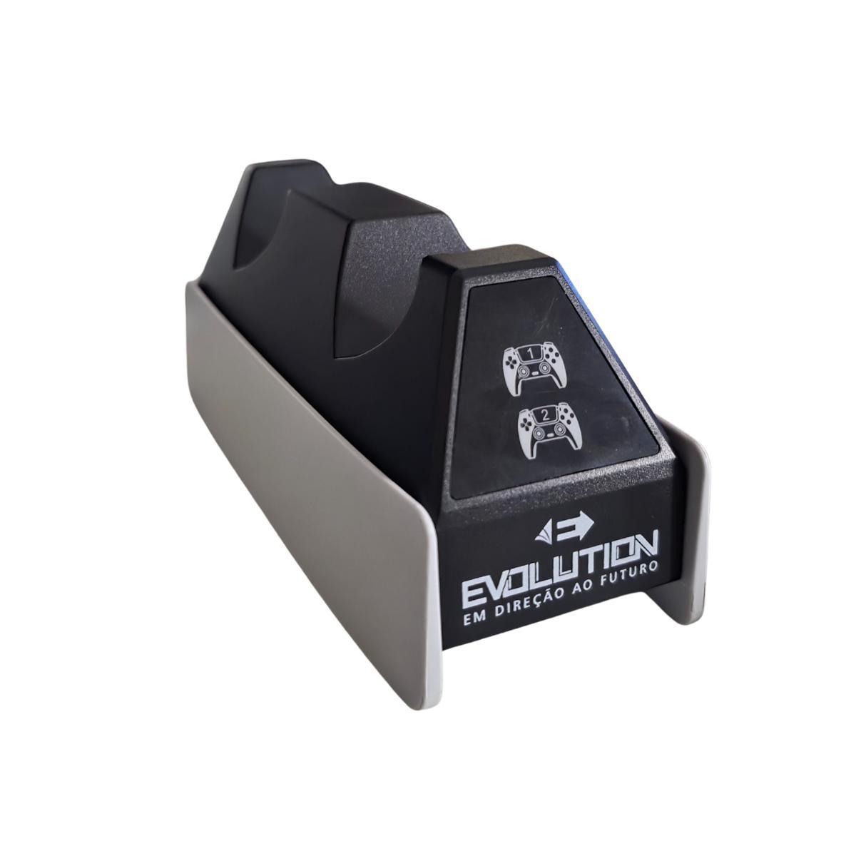 Miniatura Base Carregadora Dupla Tipo Dock Para Controle De Ps5 Branca