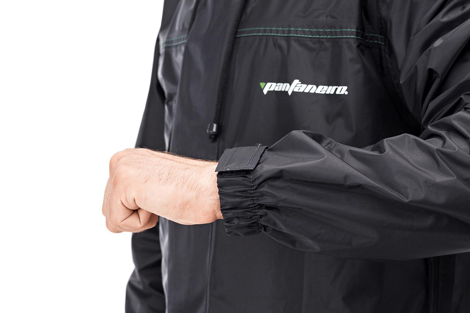 Miniatura Capa De Chuva Motoqueiro Nylon Pantaneiro Capuz - Preto - M
