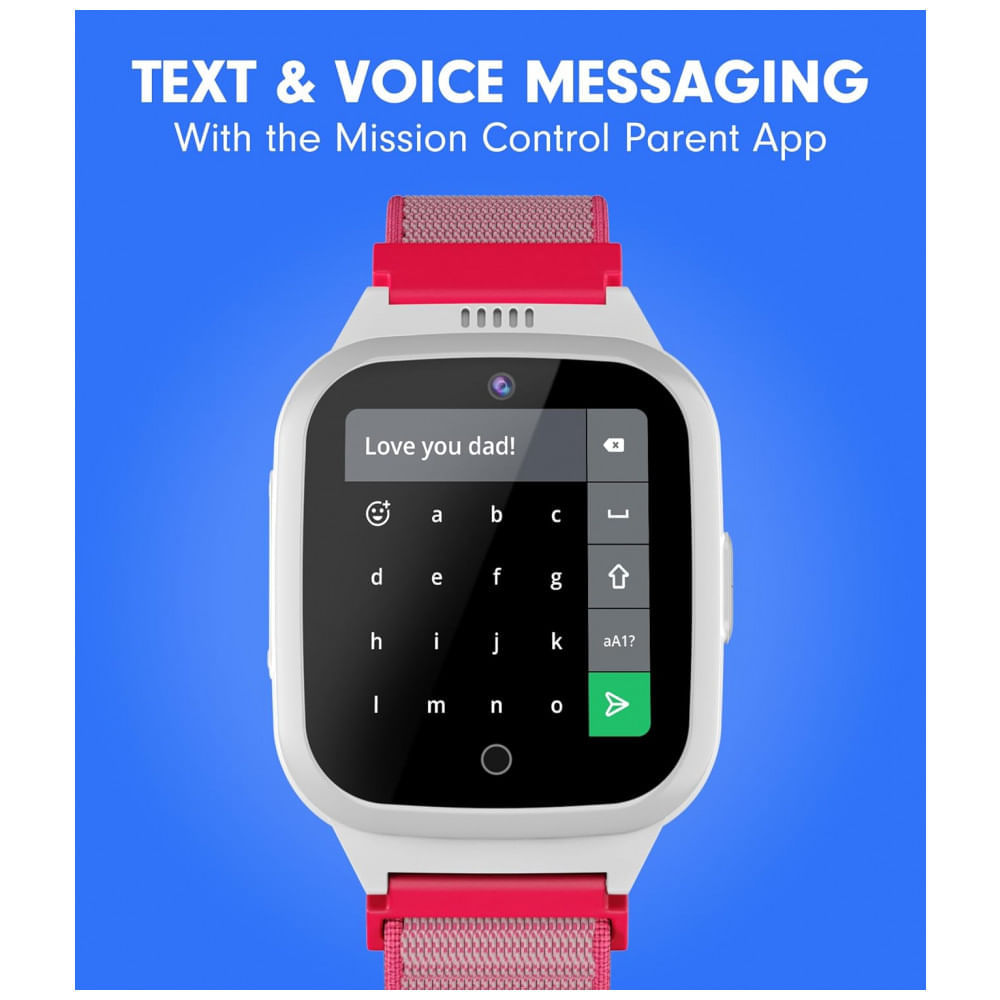 Miniatura Smartwatch Inteligente para Crianças com Chamada de voz, Mensagens de Texto e Rastreador de Atividades, JrTrack, Rosa