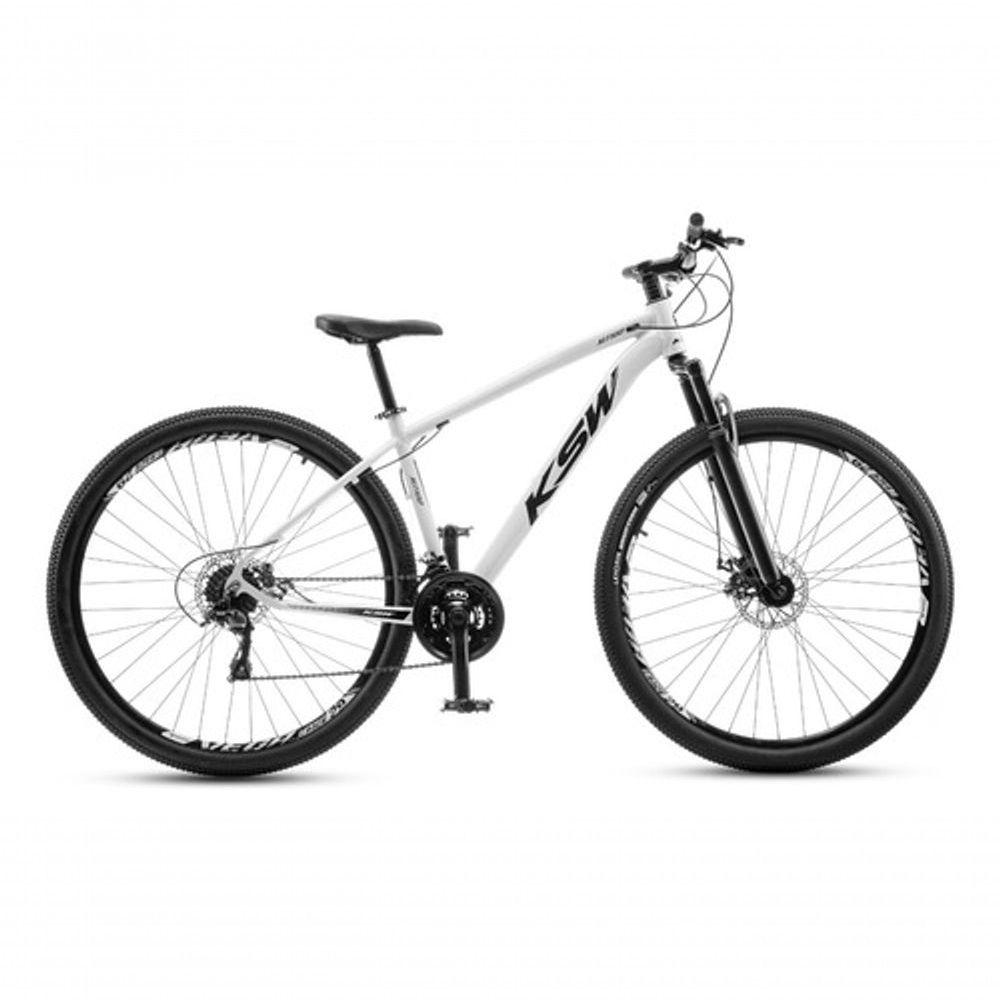 Miniatura Bicicleta Ksw Aro 29 21 Velocidades Freio A Disco Mecânico Alumínio Branco 17