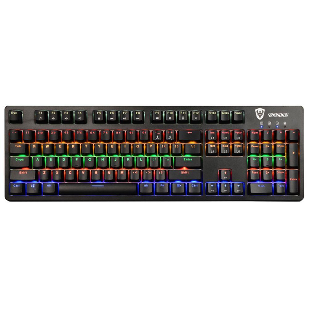 Miniatura Teclado Mecânico Gamer Sate K6 Switch Blue RGB USB