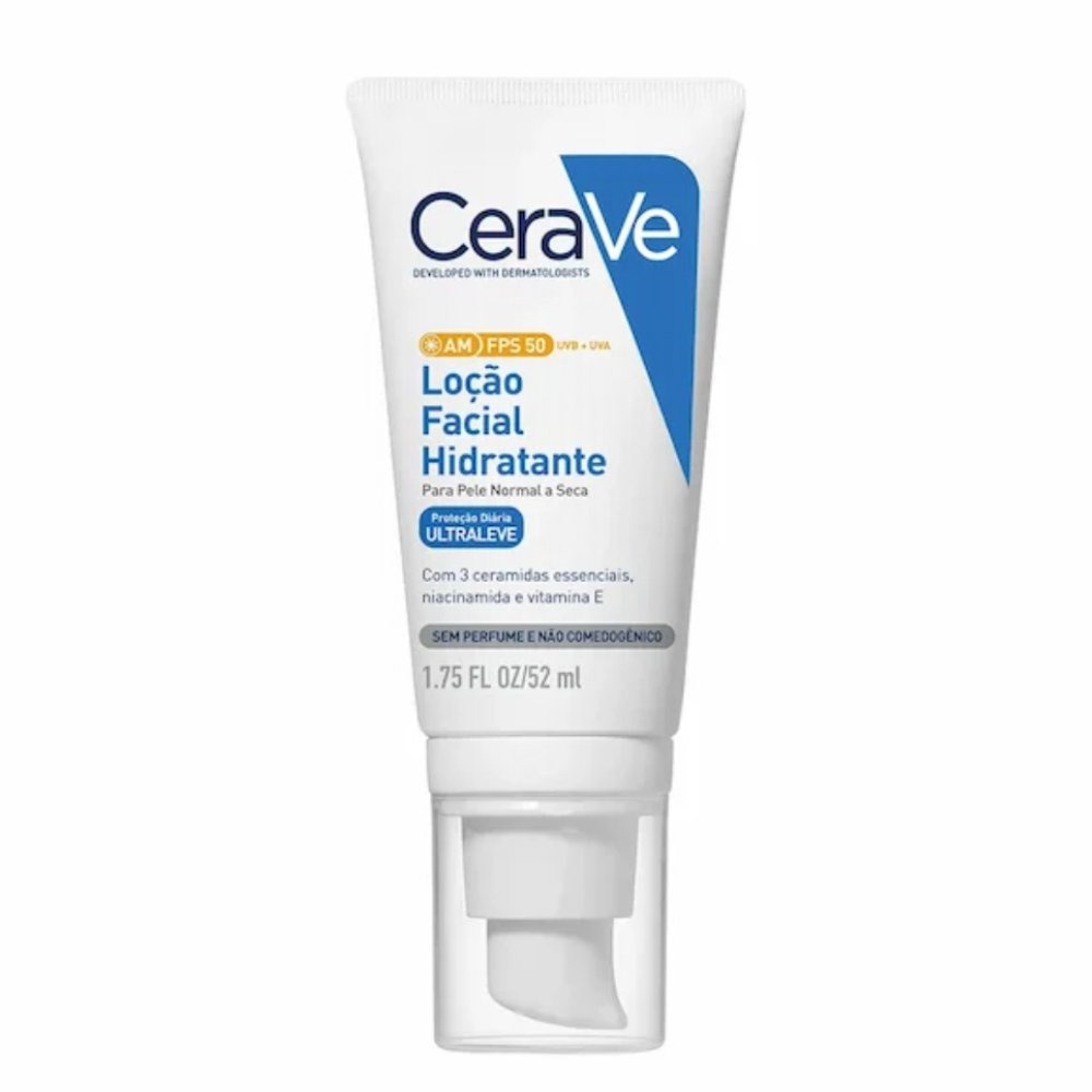 Miniatura Loção Facial Hidratante Cerave Para Pele Normal A Seca Fps50 52ml