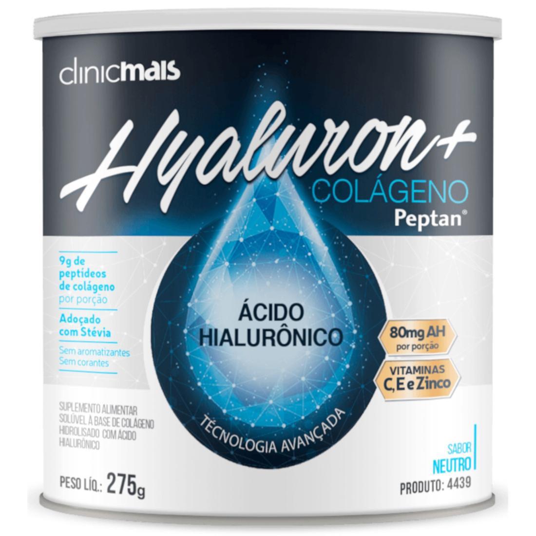 Miniatura Colágeno Peptan Ácido Hialurônico Hyaluron Instantâneo 275G