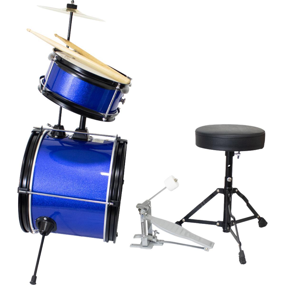 Bateria Infantil Musical Spring Kids Spk15-Az Azul