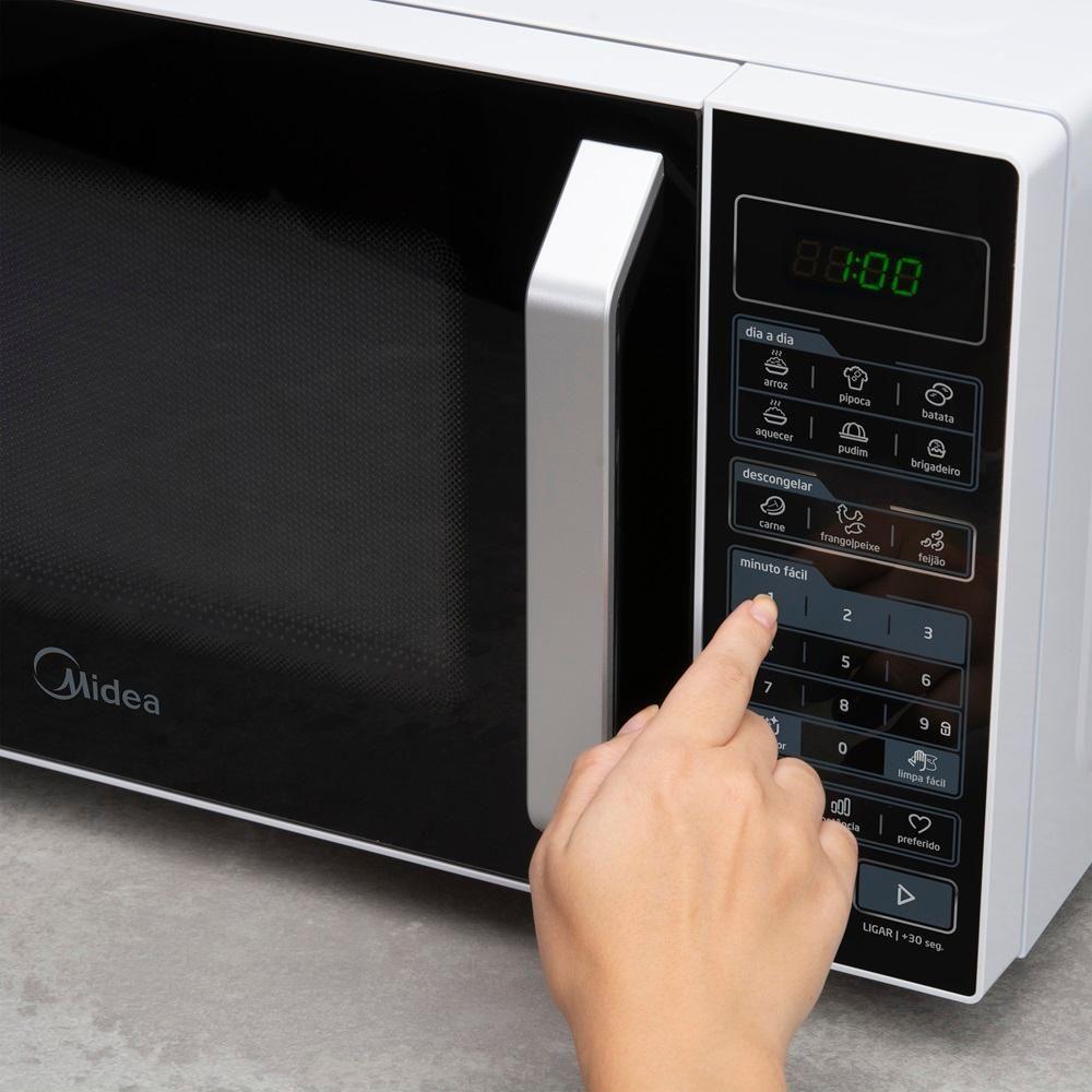 Forno Micro-ondas Midea 27L 800W Branco e Preto MXSA27P1 - 110V