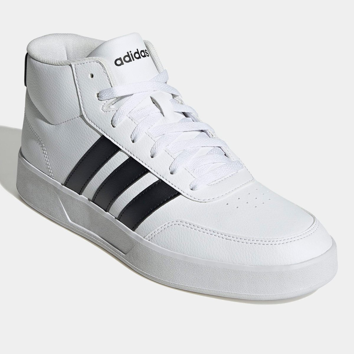Miniatura Tênis Adidas Breaknet Mid Masculino Branco+Preto - 37