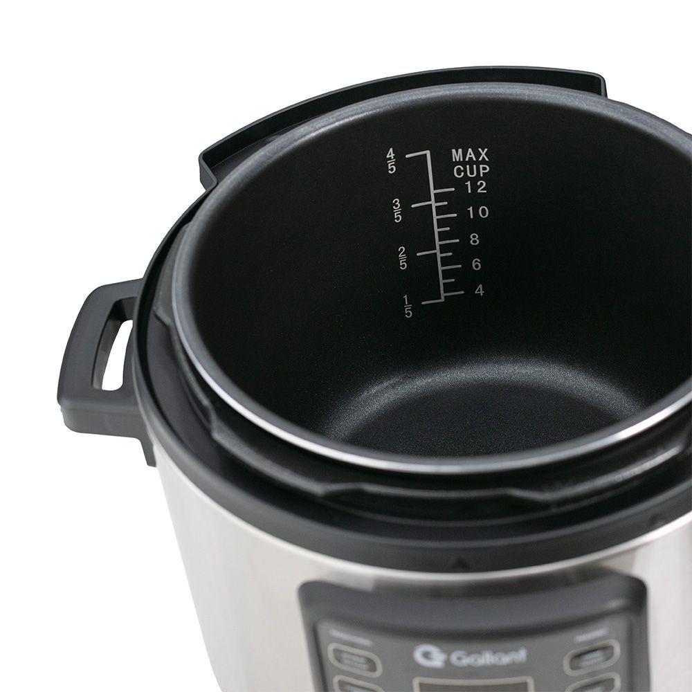 Miniatura Panela de Pressão Elétrica Digital Gallant 6L GPP06 15 Funções Clique E Pronto Inox 1000W 127V