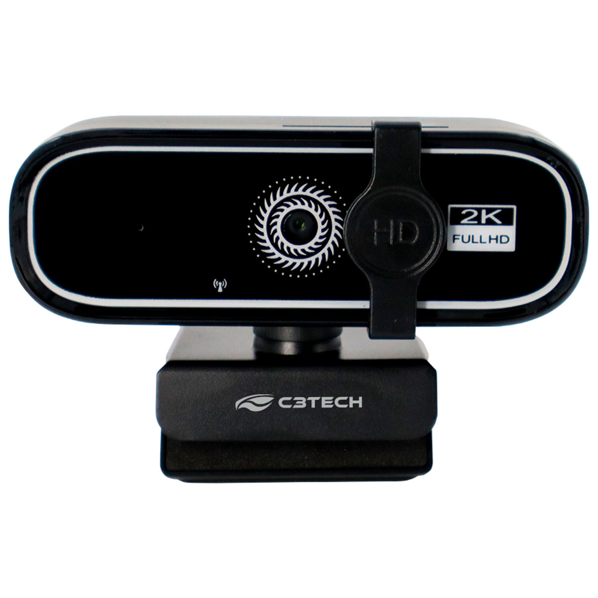 Miniatura WebCam C3Tech WB-200BK, Resolução QHD 2K, USB 2.0, Microfone