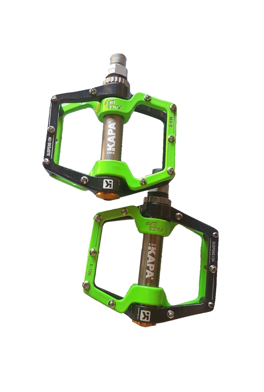 Miniatura Pedal Para Bicicleta Kapa Grosso Verde E Preto