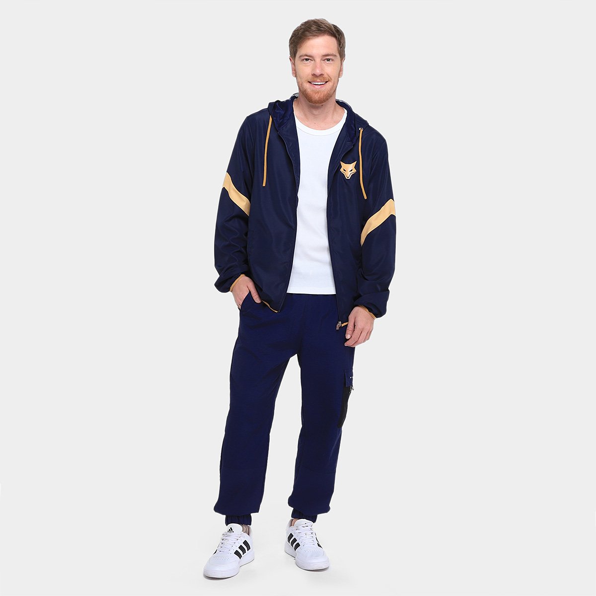 Miniatura Jaqueta Corta Vento Cruzeiro Masculina Marinho - EGG