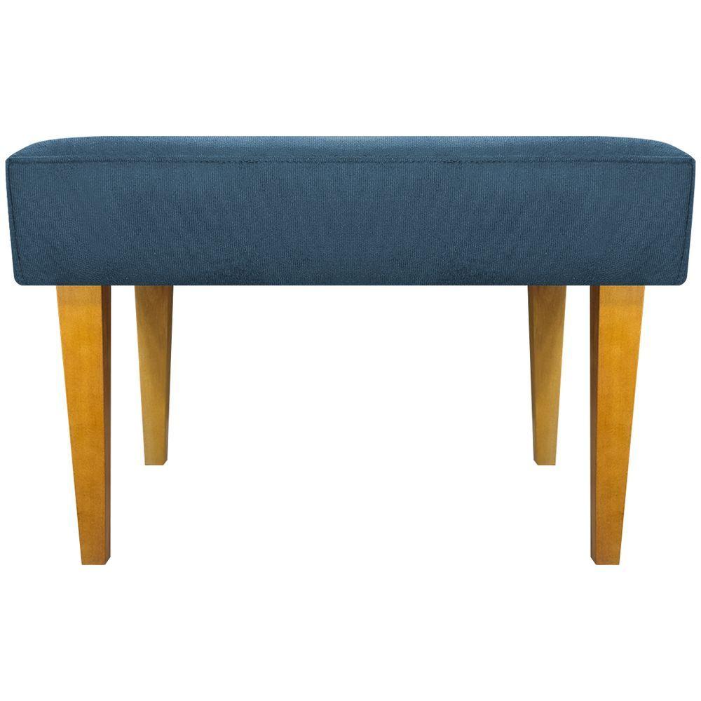 Puff Decorativo Retangular Para Sala Recepção Charme Pé Trapézio Suede Cores