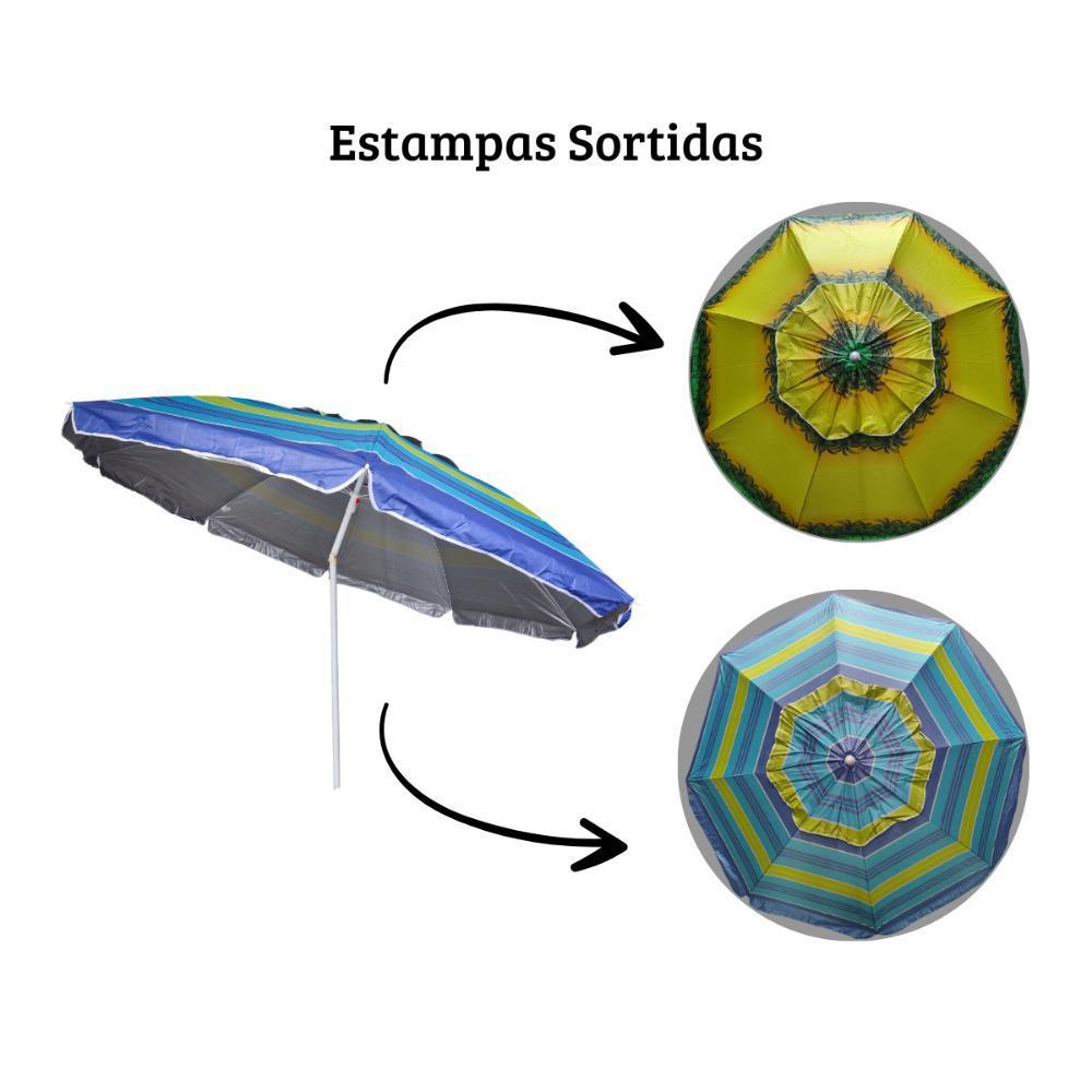 Guarda Sol Gigante Articulável 2,40M Praia Piscina Reforçado