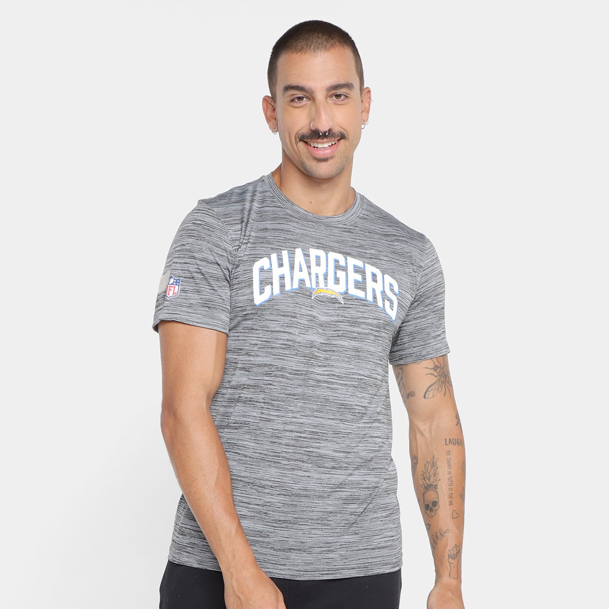 Miniatura Camiseta NFL Los Angeles Chargers Drop 2 Nike Dri-Fit Team Velocity Masculina Azul - EGG