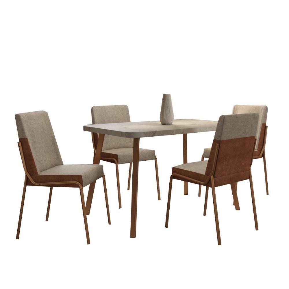Miniatura Conjunto Sala De Jantar 4 Cadeiras San Lorenzo Carraro Pet Ros
