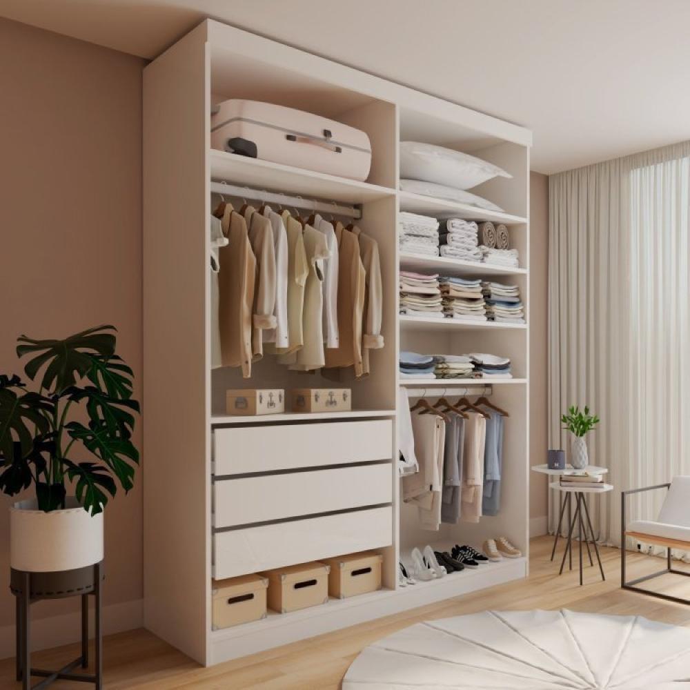 Quarto completo com Closet Roma e Cama Júlia Branco