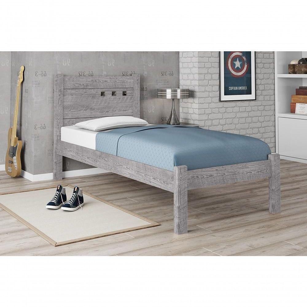Miniatura Cama Solteiro Framar Paola Cinza