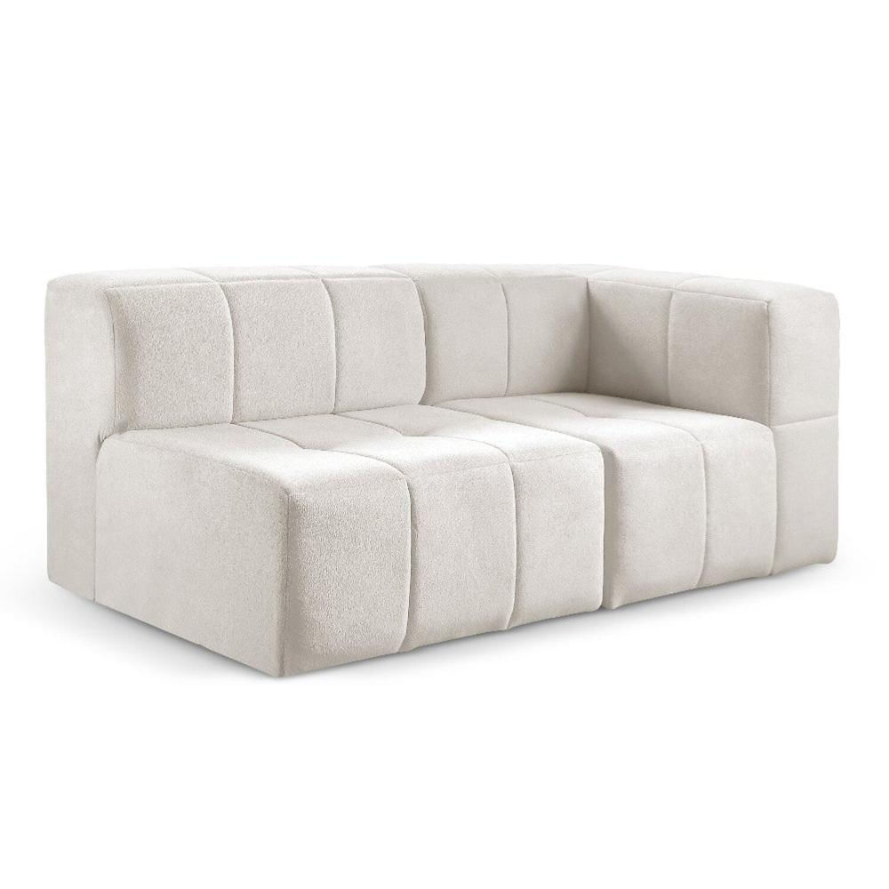 Miniatura Sofá Box 2 Lugares Bouclé 172cm X 65cm X 86cm Nude