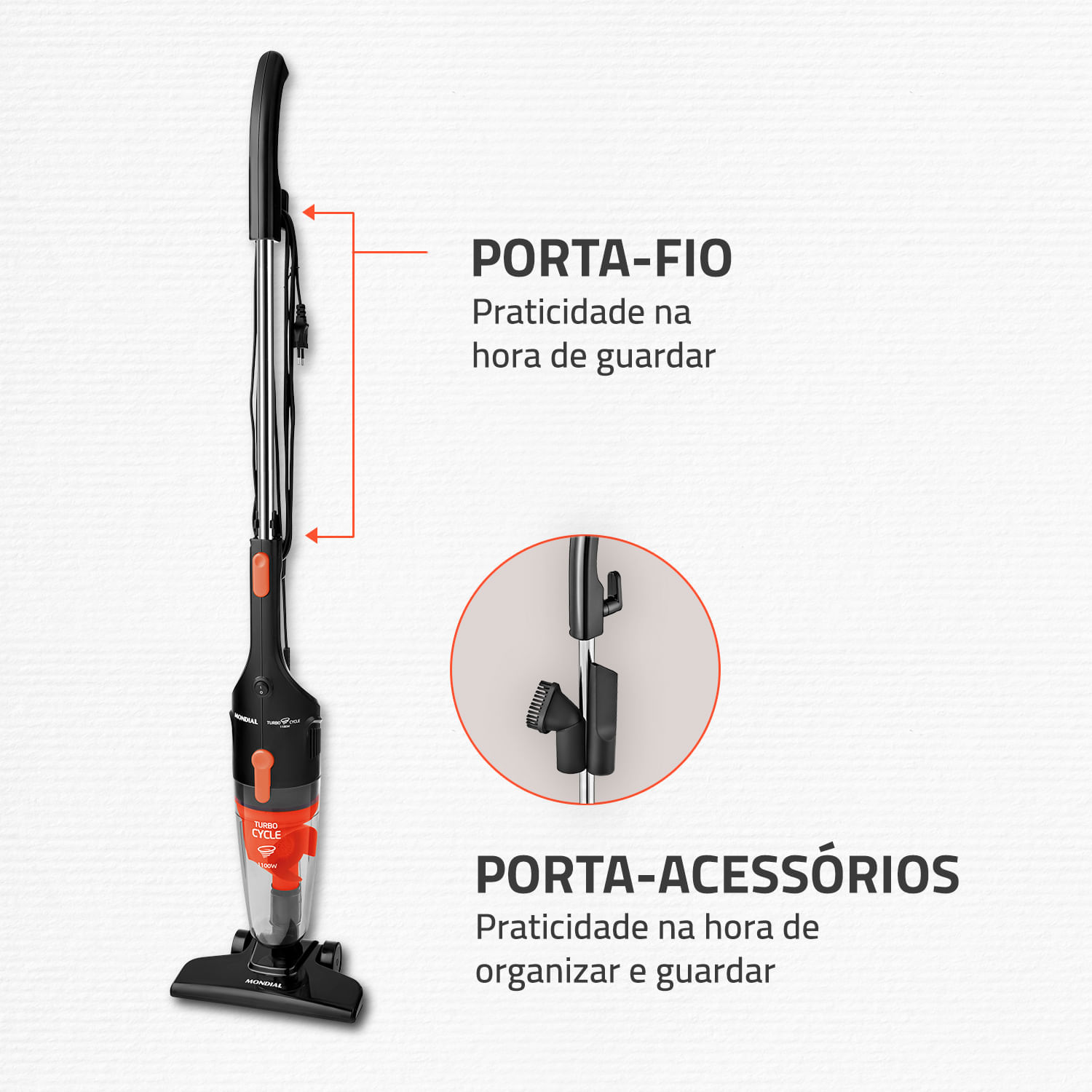 Miniatura Aspirador de Pó Mondial Turbo Cycle AP-35 127V