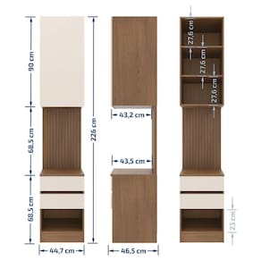 Guarda-roupa Modulado Queen Ponte 160 Bartira Lugano 12 Portas e 7 Gavetas 6 Peças - Avelã / Capuccino