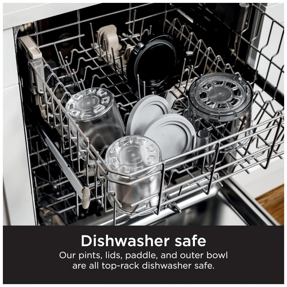 Ninja CREAMi Ice Cream Maker para Gelato, Adicionais, Milkshakes, Sorvete, Tigelas de Smoothie, 7 Programas com um Toque, com 2 Recipientes de 500ml