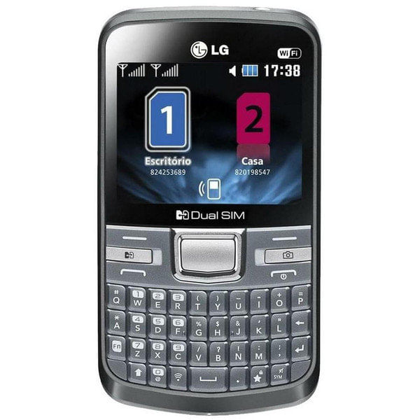 Miniatura Celular Lg C199 Dual Chip Wi-fi 3g Bluetooth Qwerty Prata