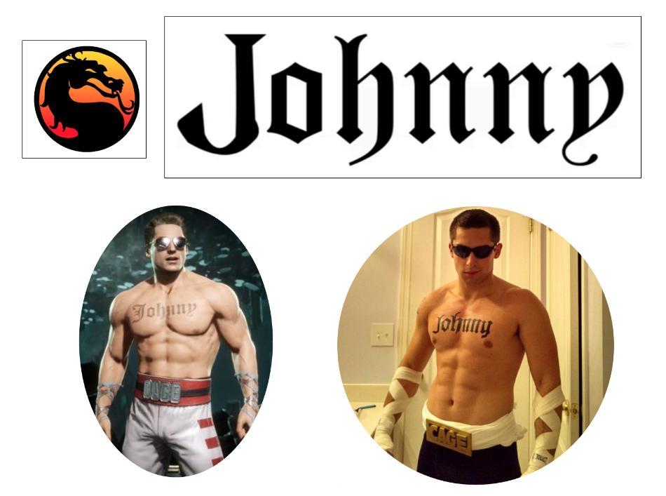 Miniatura Tat. Temp. Cosplay Johnny Cage MK - Kit 2 Tat.
