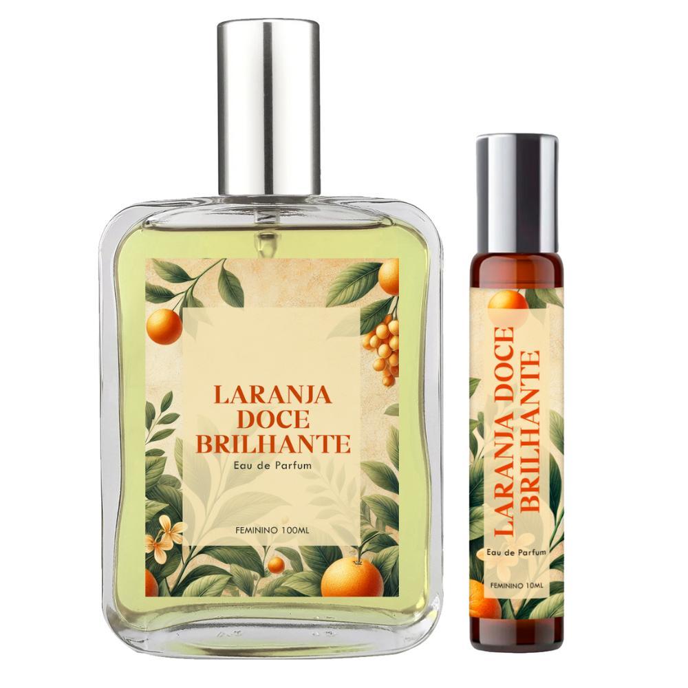 Miniatura Perfume Laranja Doce Brilhante Feminino 100Ml + Spray 10Ml