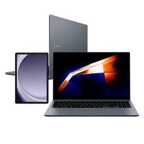 Miniatura Notebook Samsung Galaxy Book4 com Core i5, 8GB RAM, 256GB SSD, Tela 15,6”, Windows 11 Home + Tablet Galaxy Tab A9+ 5G, Tela 11", 64GB, Wi-Fi e 4GB RAM