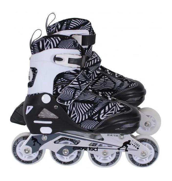 Miniatura Patins Black Edition Ajustável Zebra P 33-34 - Bel Sports