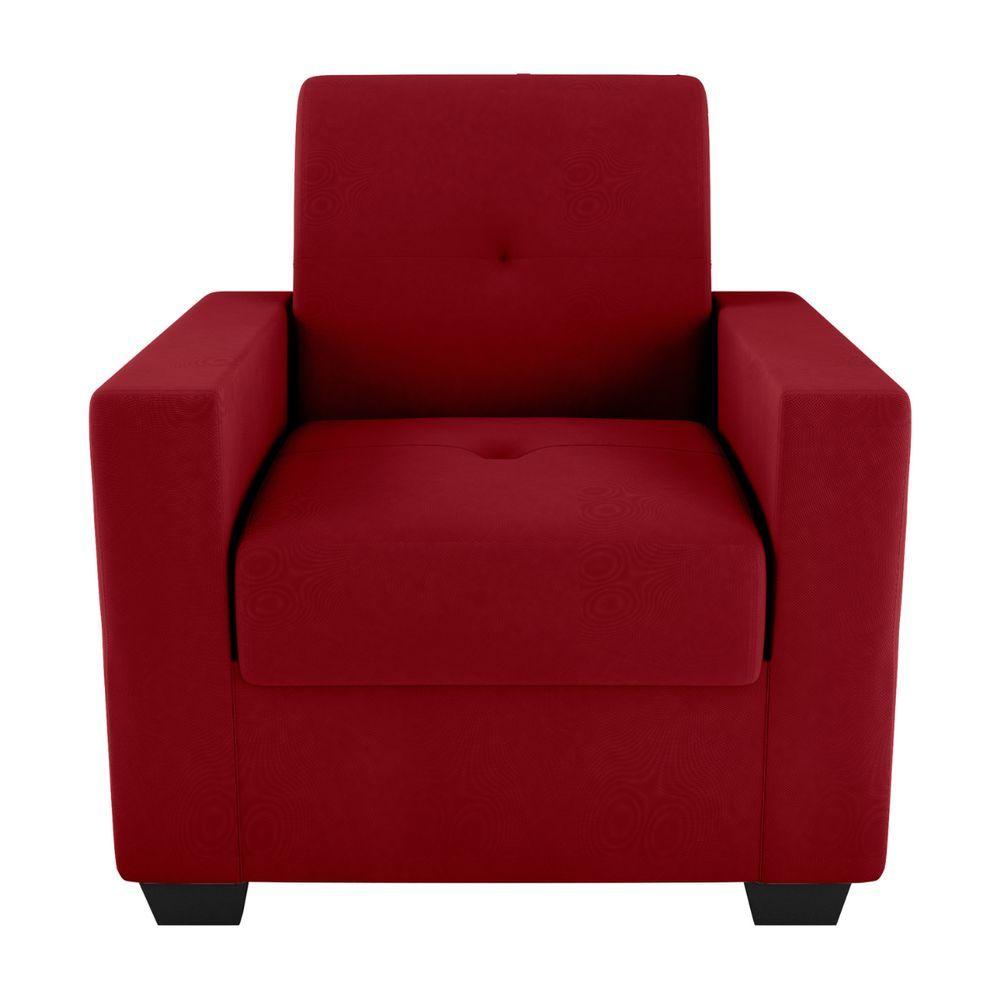 Miniatura Poltrona Decorativa Múrcia Veludo Maserati Vermelho